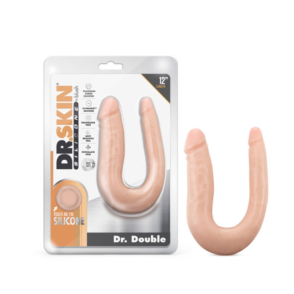 Dr. Skin Silicone Dr. Double Realistic 12 in. Dual-Ended Dildo