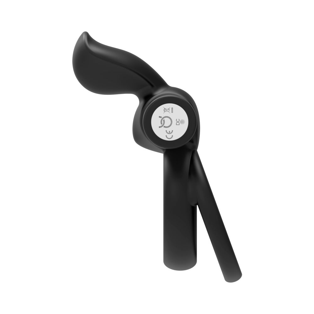 Forto Pointer Rechargeable Silicone Vibrating Dual Cockring with External Stimulator