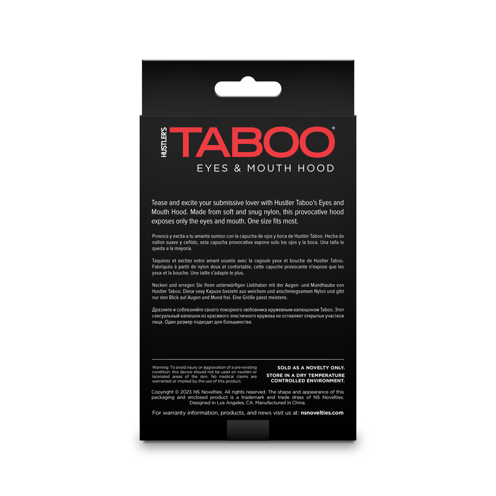 Hustler Taboo Eyes&Mouth Hood Black