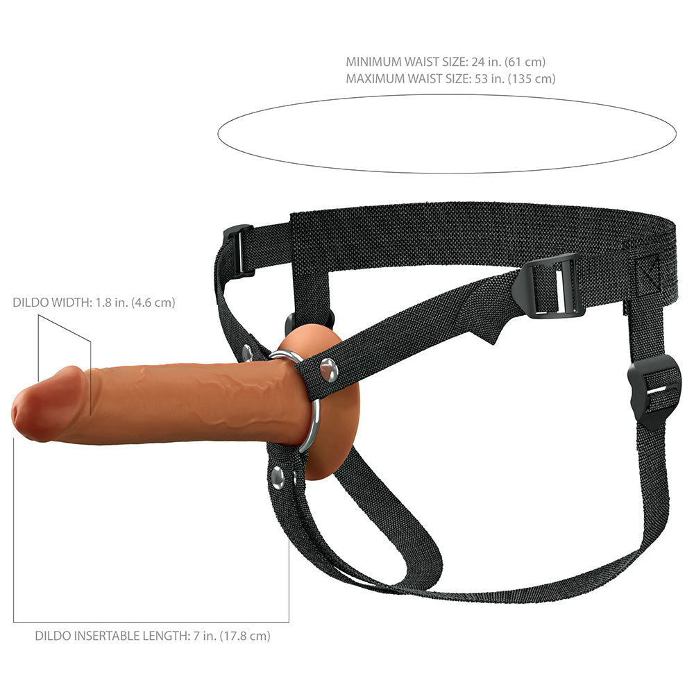 Fantasy X-Tensions Elite Hollow Silicone Strap-On 7 in.