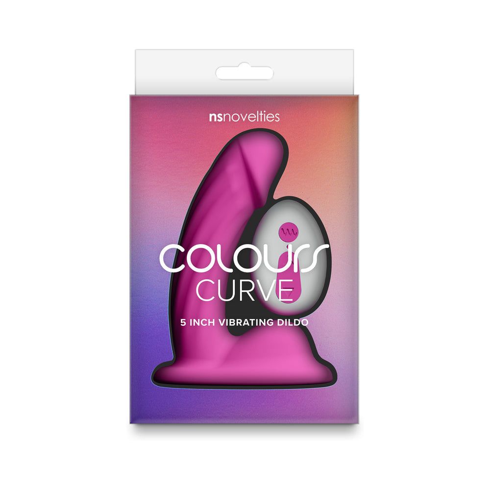 Colours Curve Vibrating 5 in. Dildo Teal
