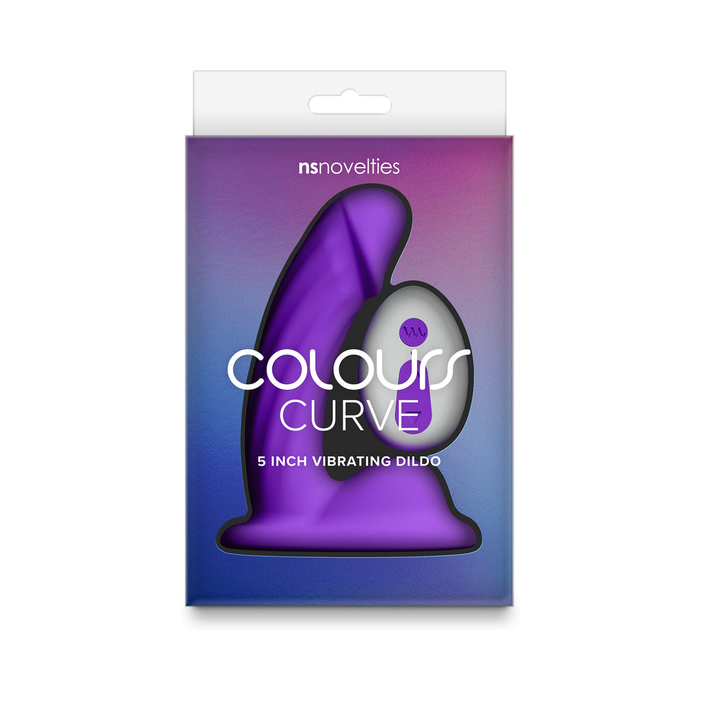 Colours Curve Vibrating 5 in. Dildo Teal