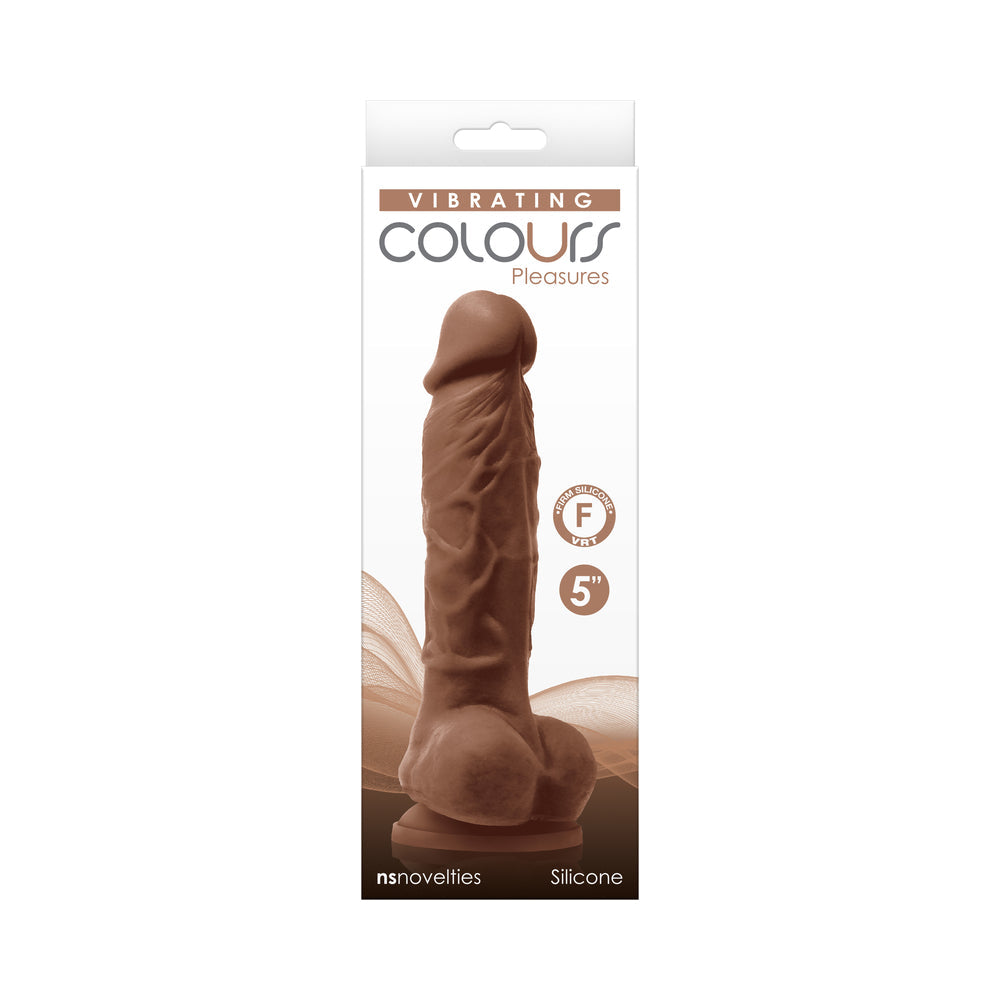 ColoursPleasures5in.VibratingDildobrownbox