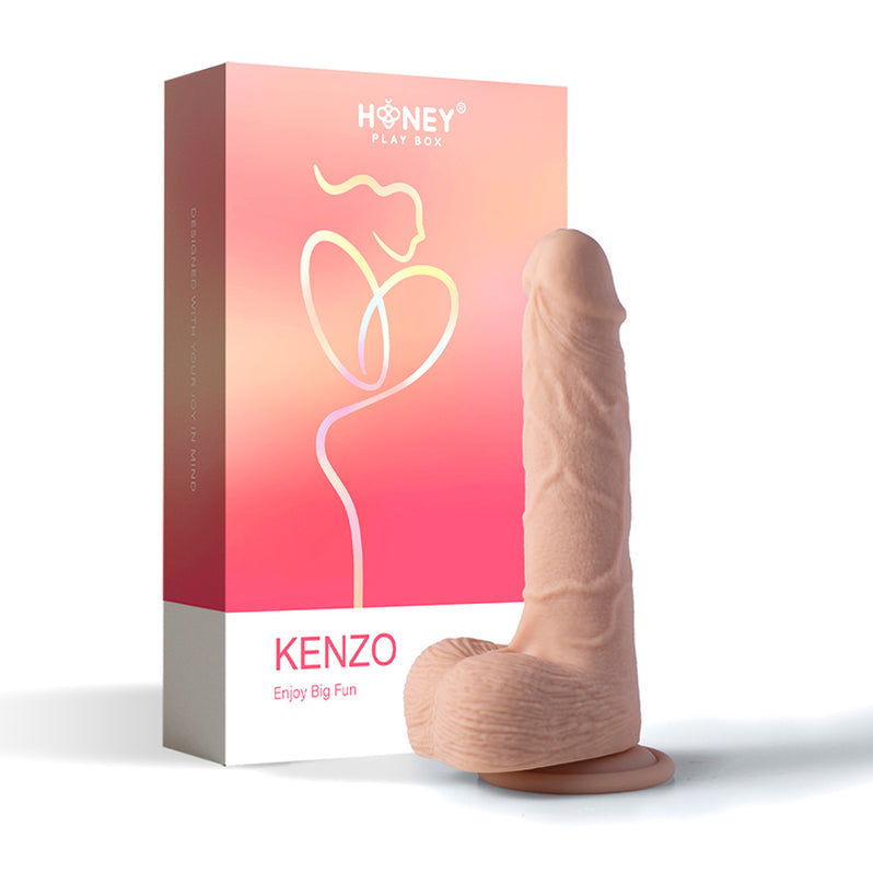HoneyPlayBoxKenzoRealisticThrustingDildo9.5in.andabox