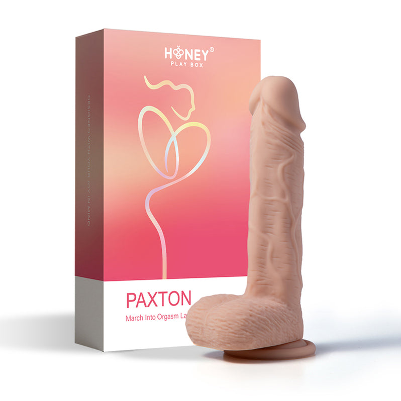 HoneyPlayBoxPaxtonRealisticThrustingDildo8.5in.box