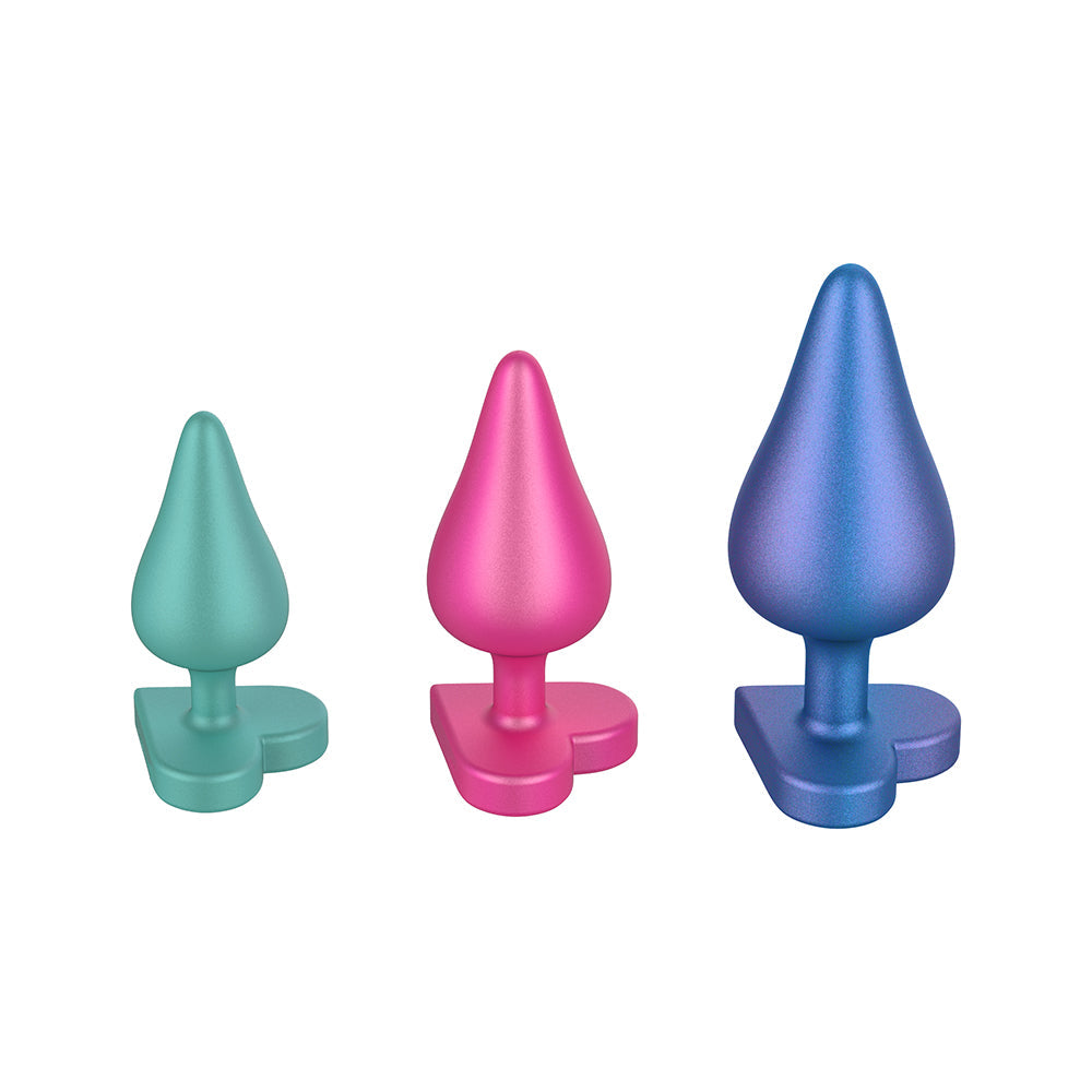 ROMP Luster Anal Plug Set angle