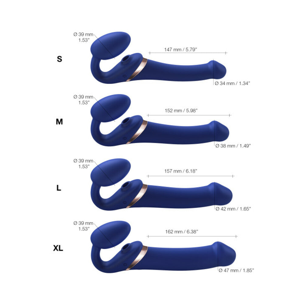 Strap-On-MeMultiOrgasmBendableStraplessStrap-OnBluesizeinfo