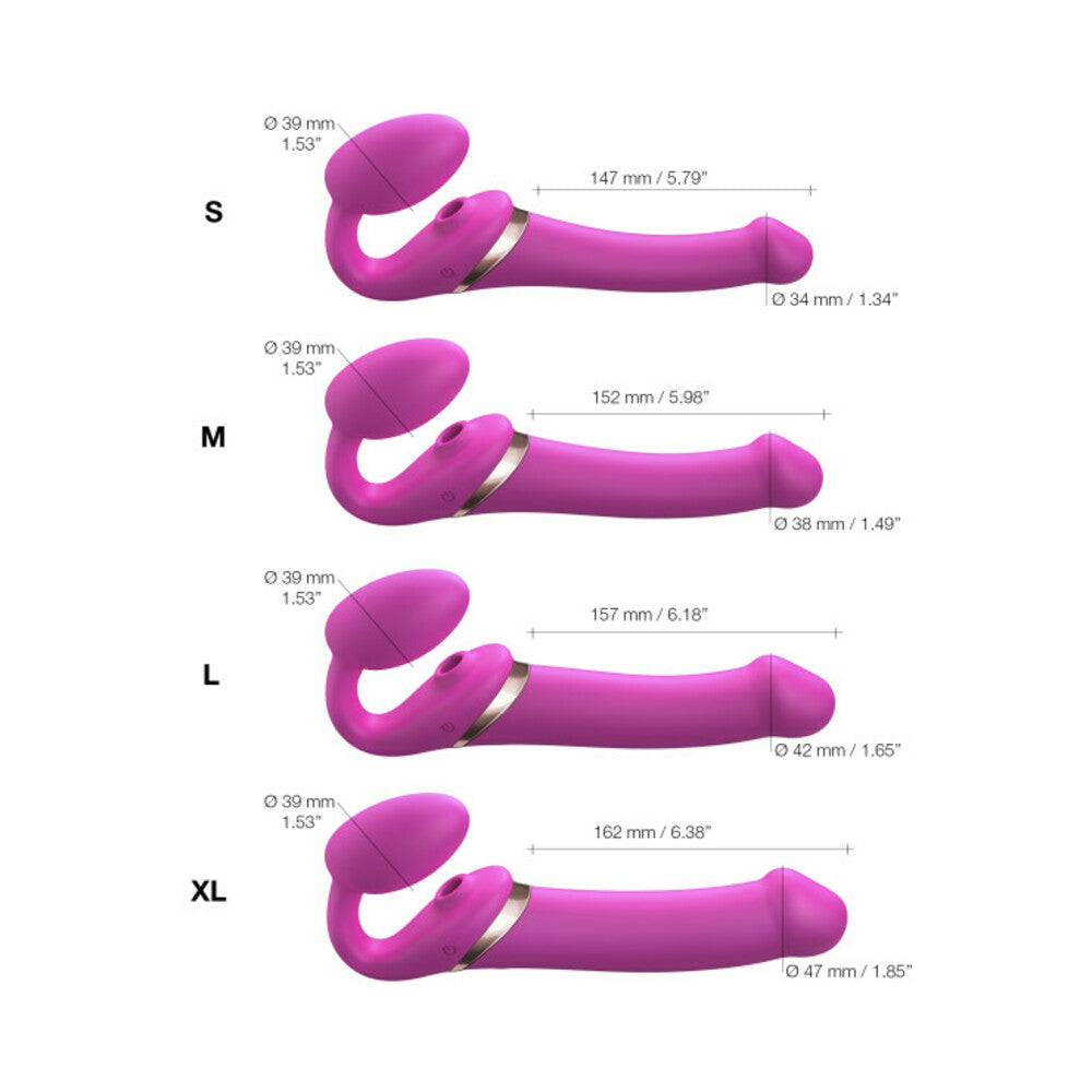 Strap-On-MeMultiOrgasmBendableStraplessStrap-OnFuchsiasizeinfo