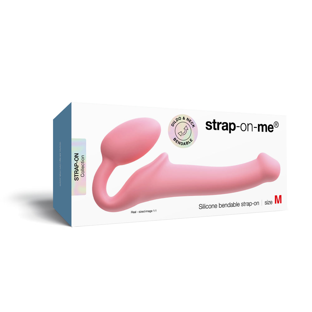 Strap-On-MeSiliconeBendableStraplessStrap-OnPinkmedium