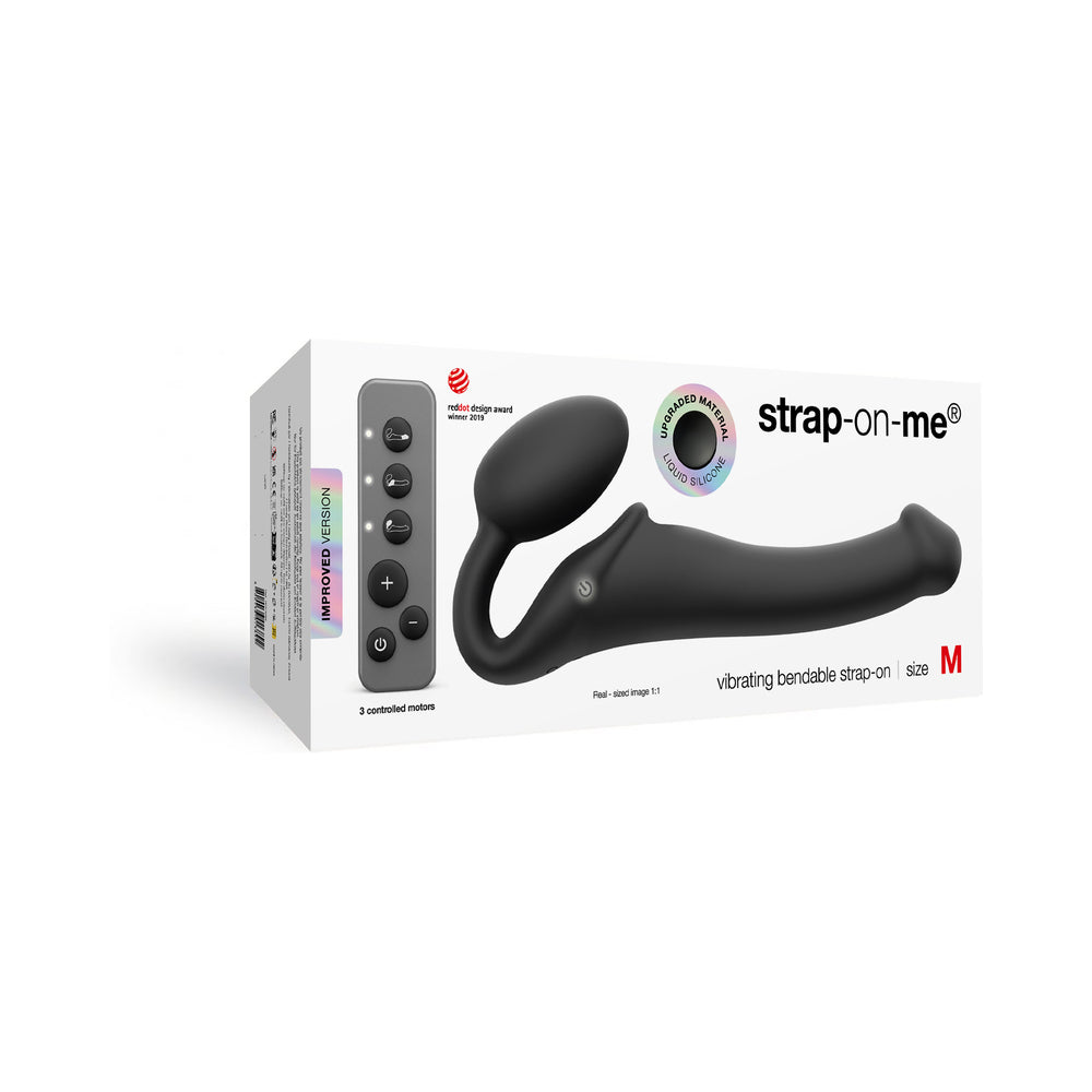 Strap-On-MeVibratingBendableStraplessStrap-OnBlackmedium