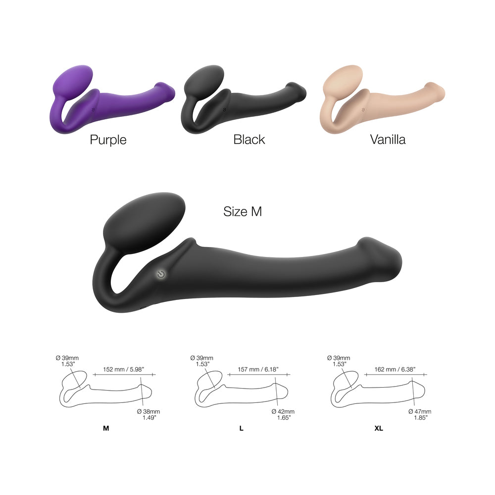 Strap-On-MeVibratingBendableStraplessStrap-OnBlacksizeinfo