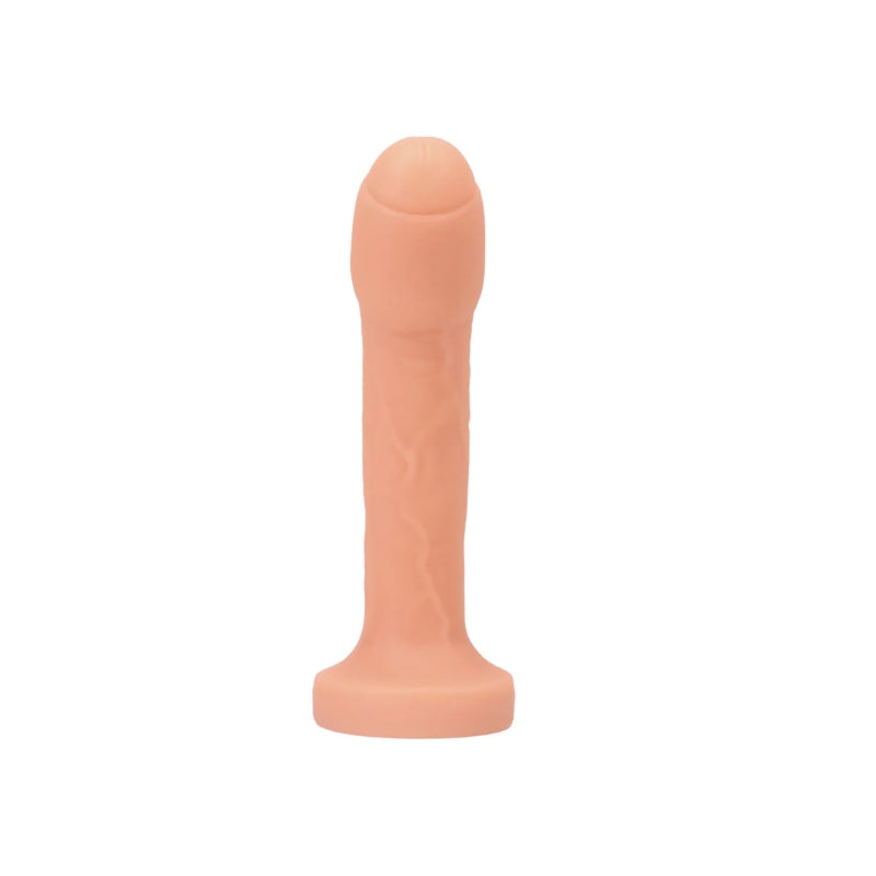 Tantus_Uncut_2_02_6.5_in._Dual_Density_Dildo_Cream_front_view
