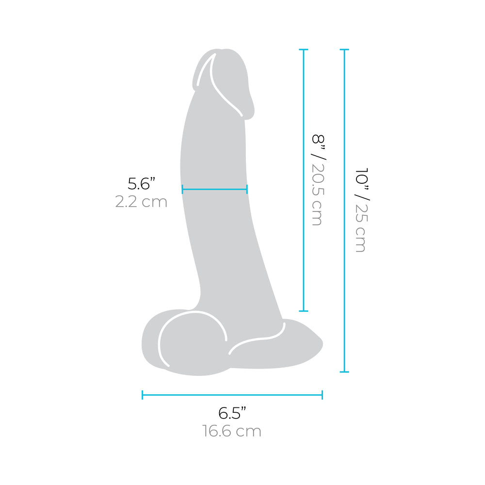 b-VibeSlipskinRealisticSiliconeDildo10in.sizeinfographic