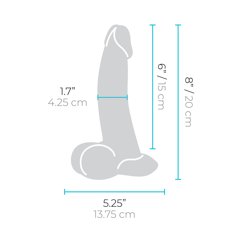 b-VibeSlipskinRealisticSiliconeDildo8in.sizeinfographic