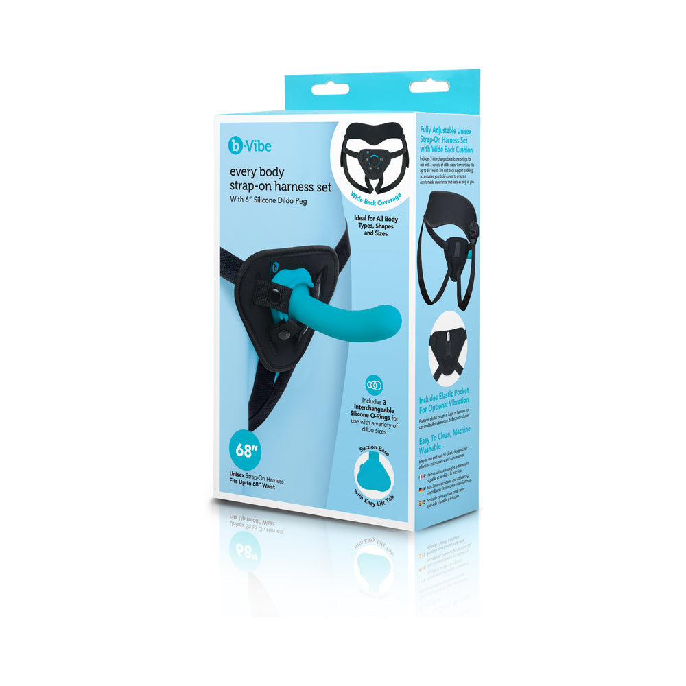 b-Vibe Every Body Strap-On Harness Set with 6 in. Silicone Dildo-