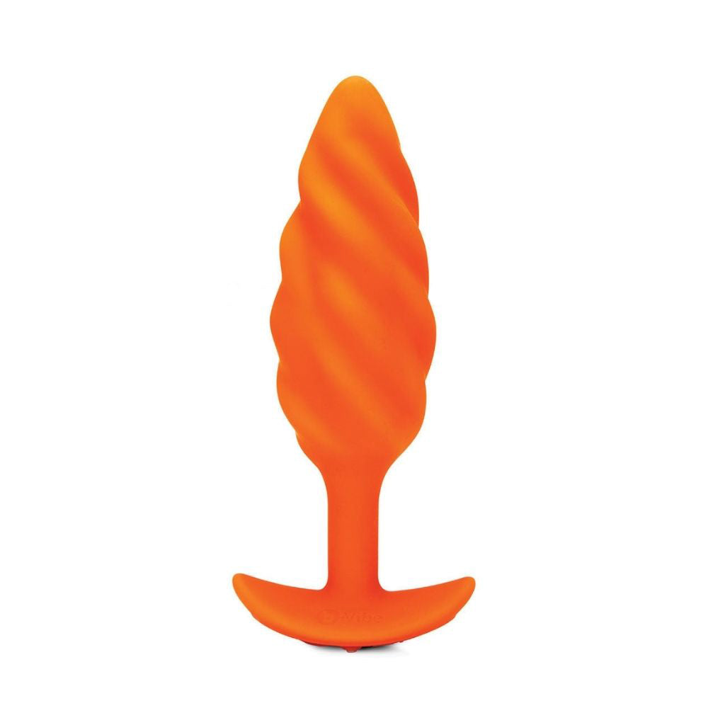 B-Vibe Texture Plug Swirl Orange (Medium)-