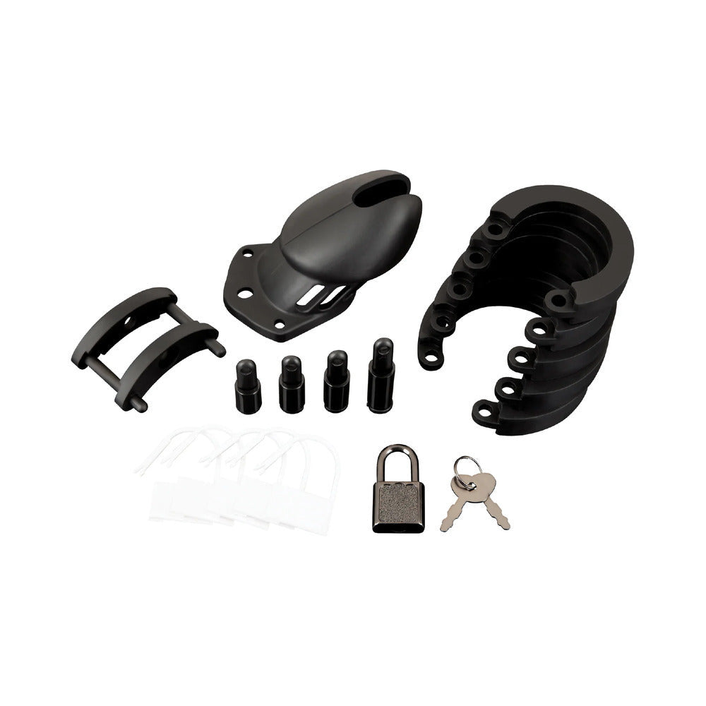 Blue Line Silicone Chastity Cage-