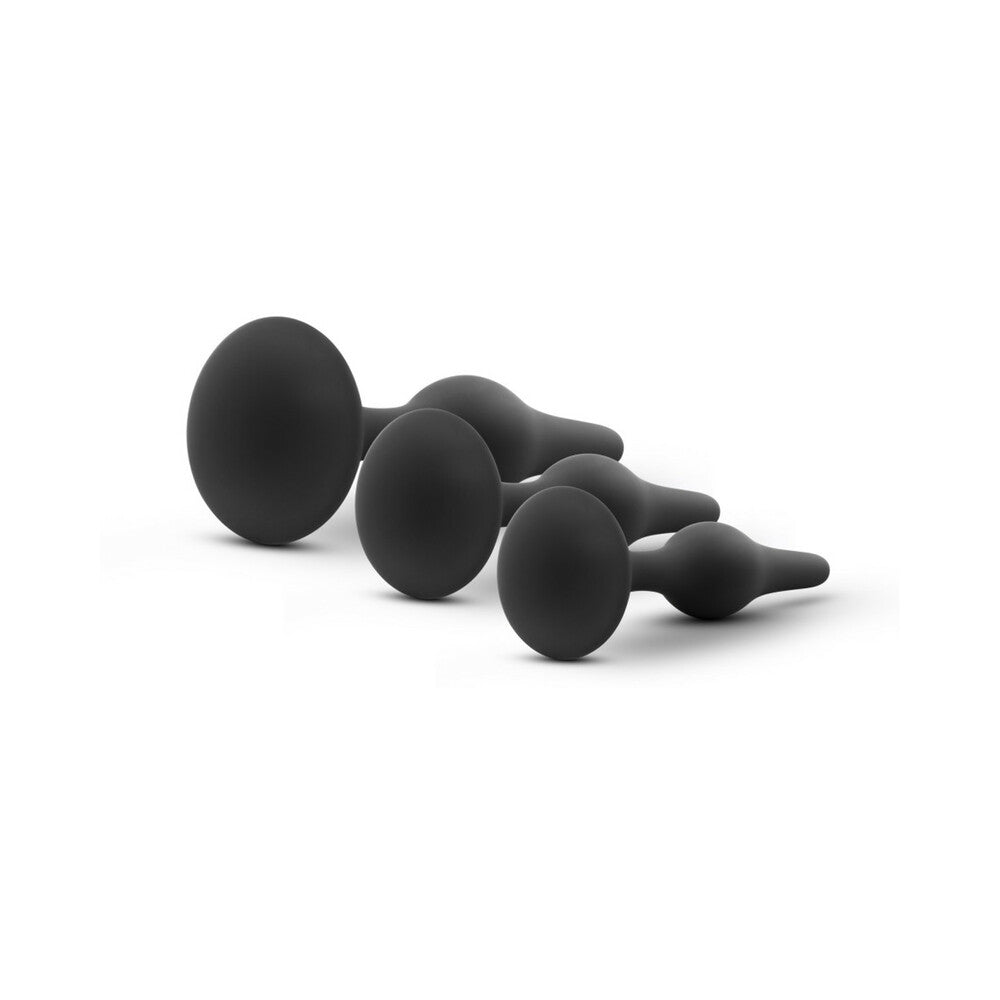 Blush Luxe 3-Piece Silicone Beginner Plug Kit Black side view