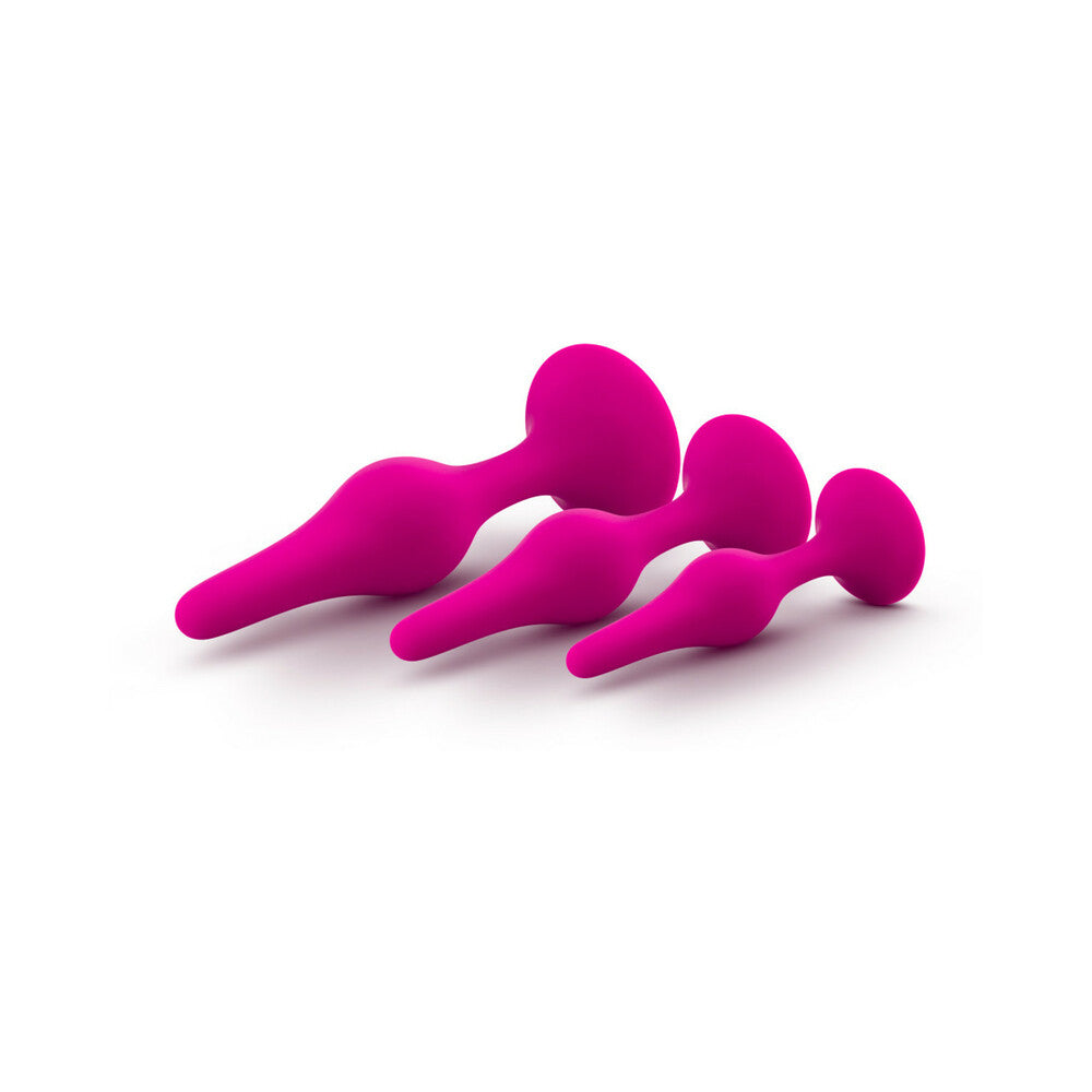 Blush Luxe 3-Piece Silicone Beginner Plug Kit Pink top view