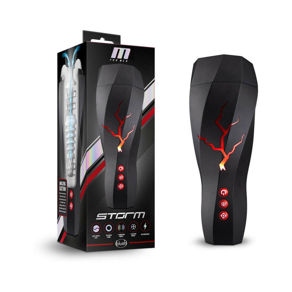 Blush M for Men Storm Vibrating Suction Masturbator-