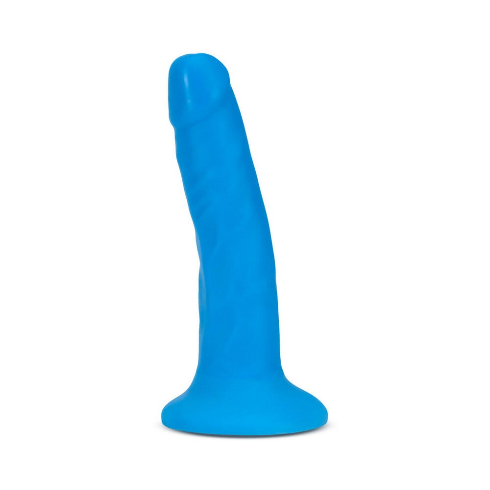 Blush Neo Elite 6 in. Dual Density Dildo-Neon Blue-