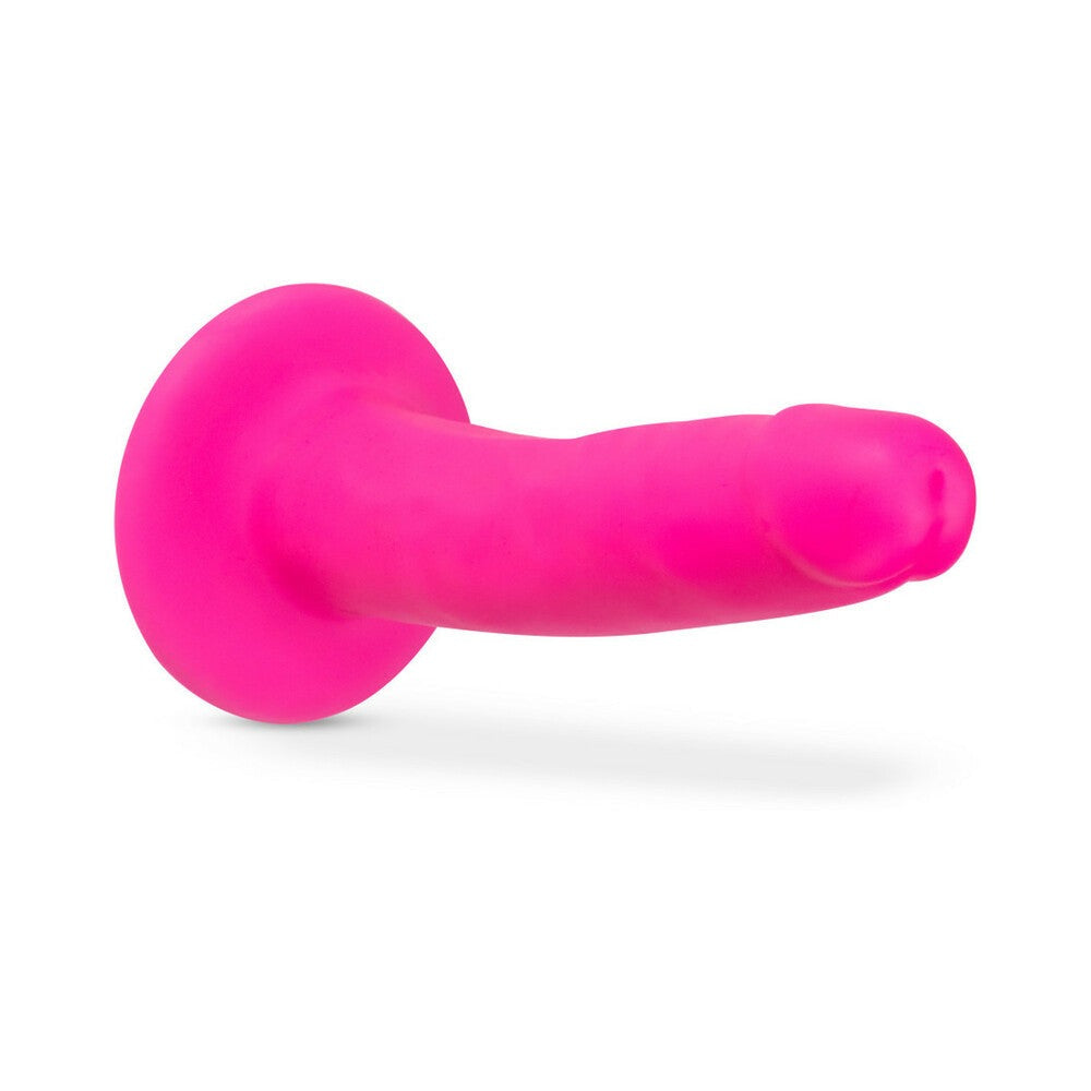 Blush Neo Elite 6 in. Dual Density Dildo-Neon Pink-