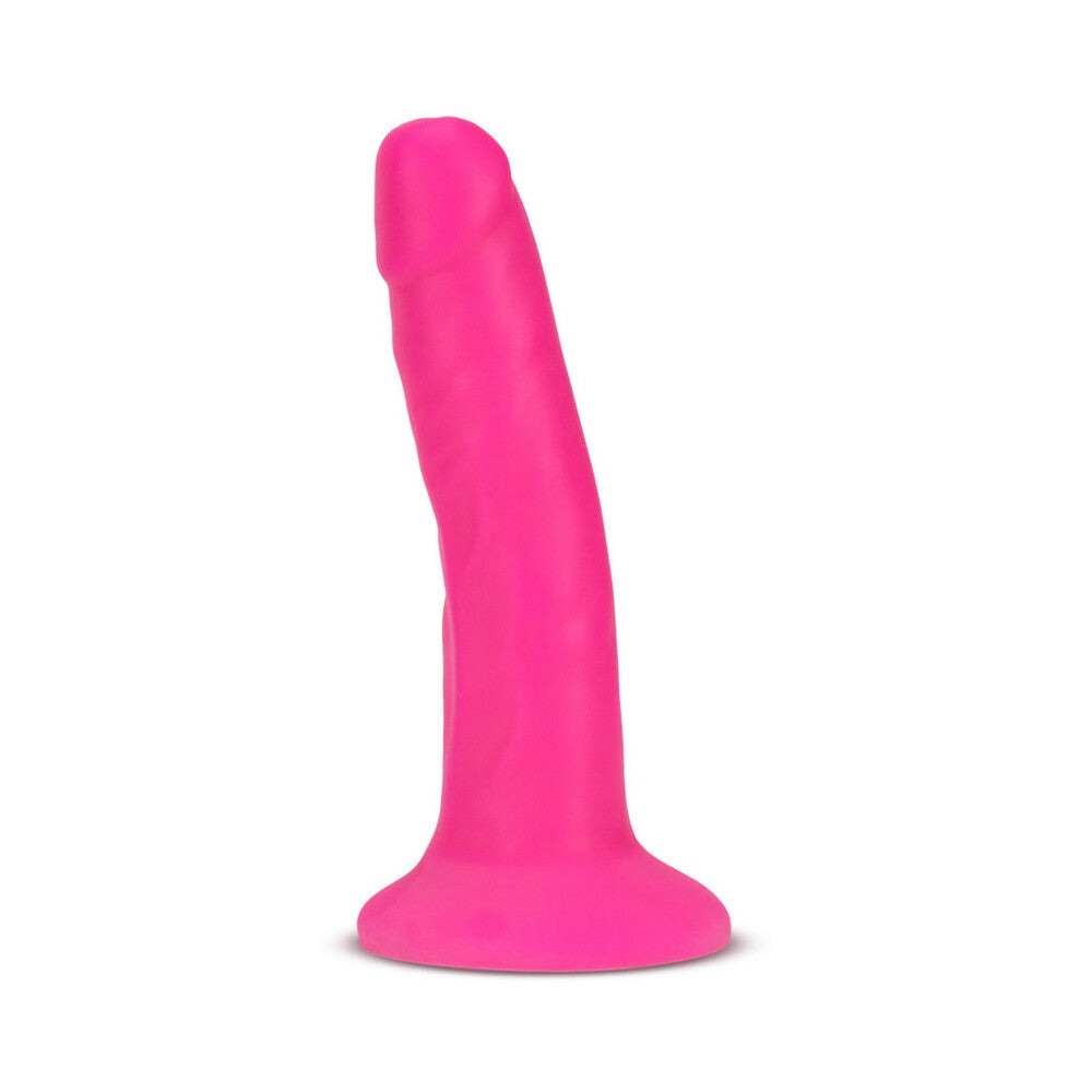Blush Neo Elite 6 in. Dual Density Dildo-Neon Pink-
