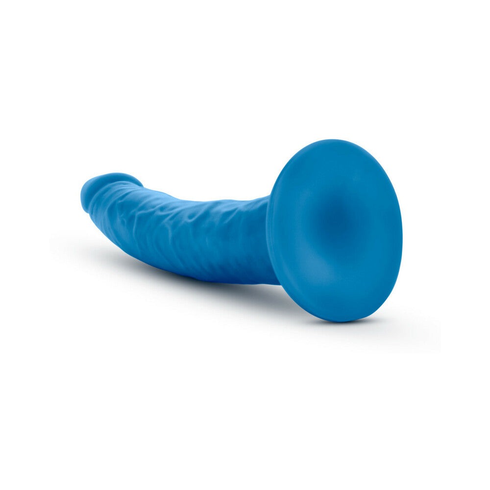 Blush Neo Elite 7.5 in. Dual Density Dildo-Neon Blue-