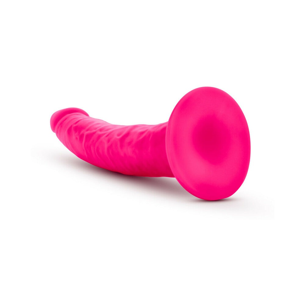 Blush Neo Elite 7.5 in. Dual Density Dildo-Neon Blue-