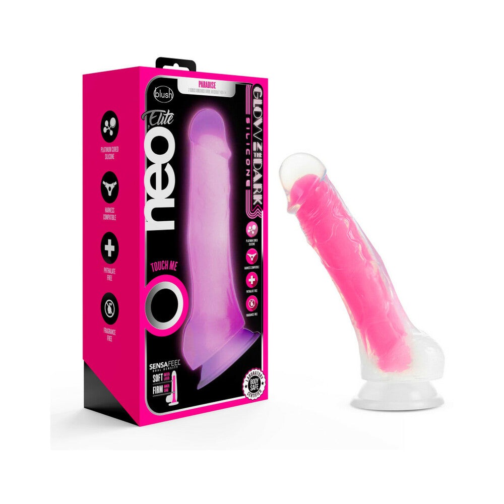 Blush Neo Elite Viper 7 in. (Glow in the Dark, Dual-density)-Neon Pink-