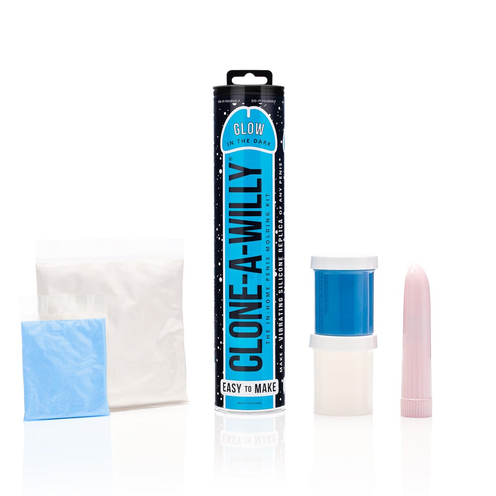 Clone-A-Willy DIY Vibrating Dildo Kit Glow-in-the-Dark-Blue-