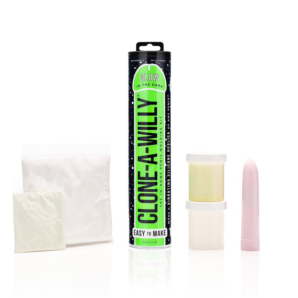 Clone-A-Willy DIY Vibrating Dildo Kit Glow-in-the-Dark-Blue-
