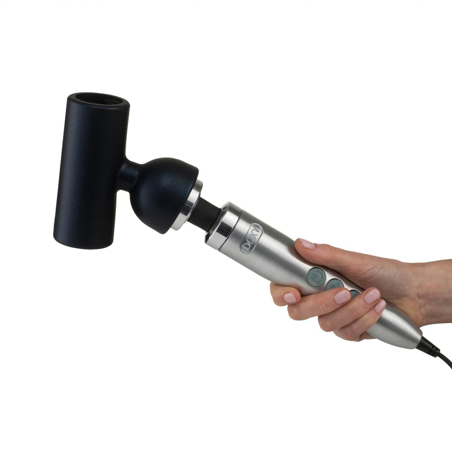 Doxy by Nexus Masturbator Attachment on a doxy massager