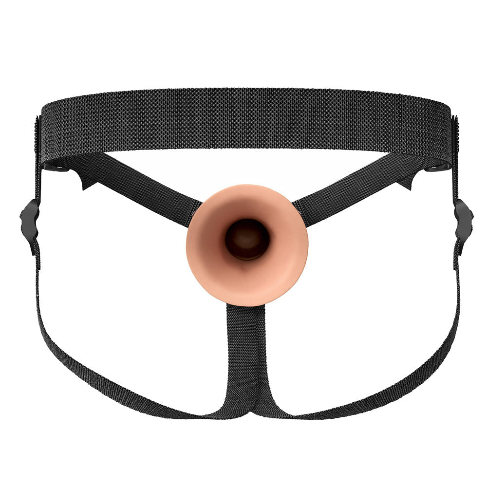 Fantasy X-Tensions Elite Hollow Silicone Strap-On 8 in.-Brown-