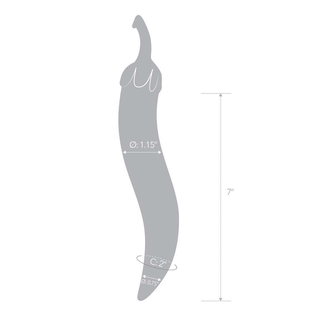 GLAS Chili Pepper Glass Dildo-