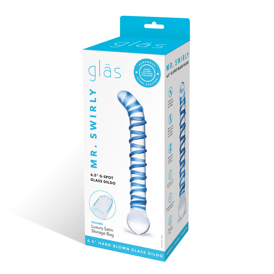 GLAS Mr. Swirly Glass Dildo-