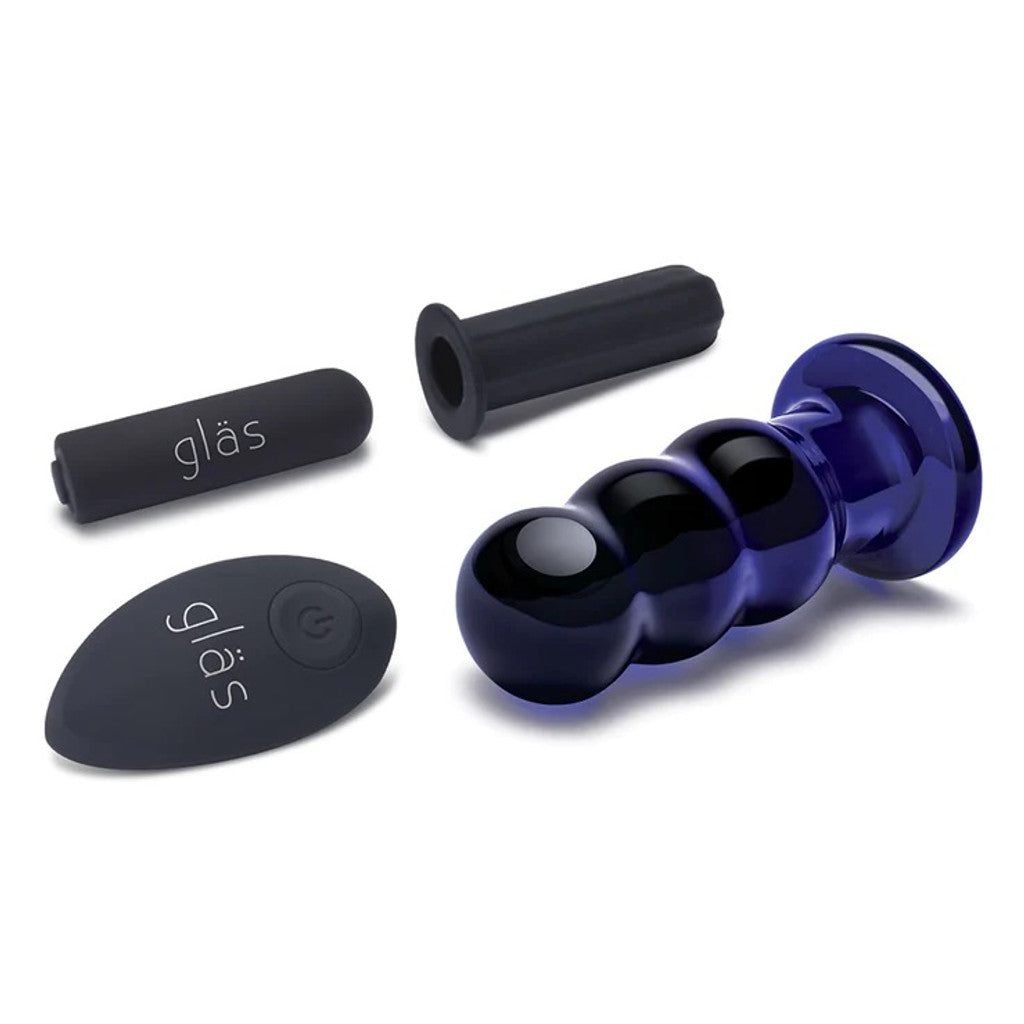 GLAS Ribbed Butt Plug-