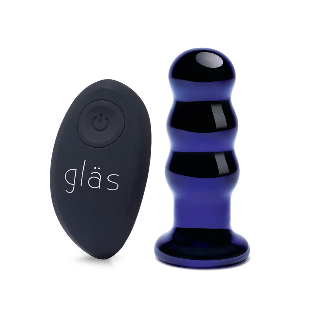 GLAS Ribbed Butt Plug-