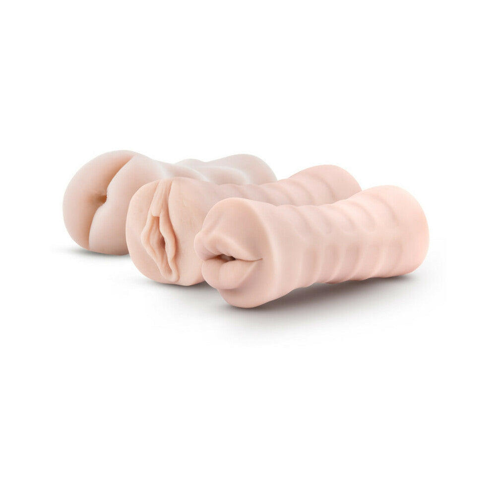 M for Men Self-Lubricating Strokers 3 Pack-