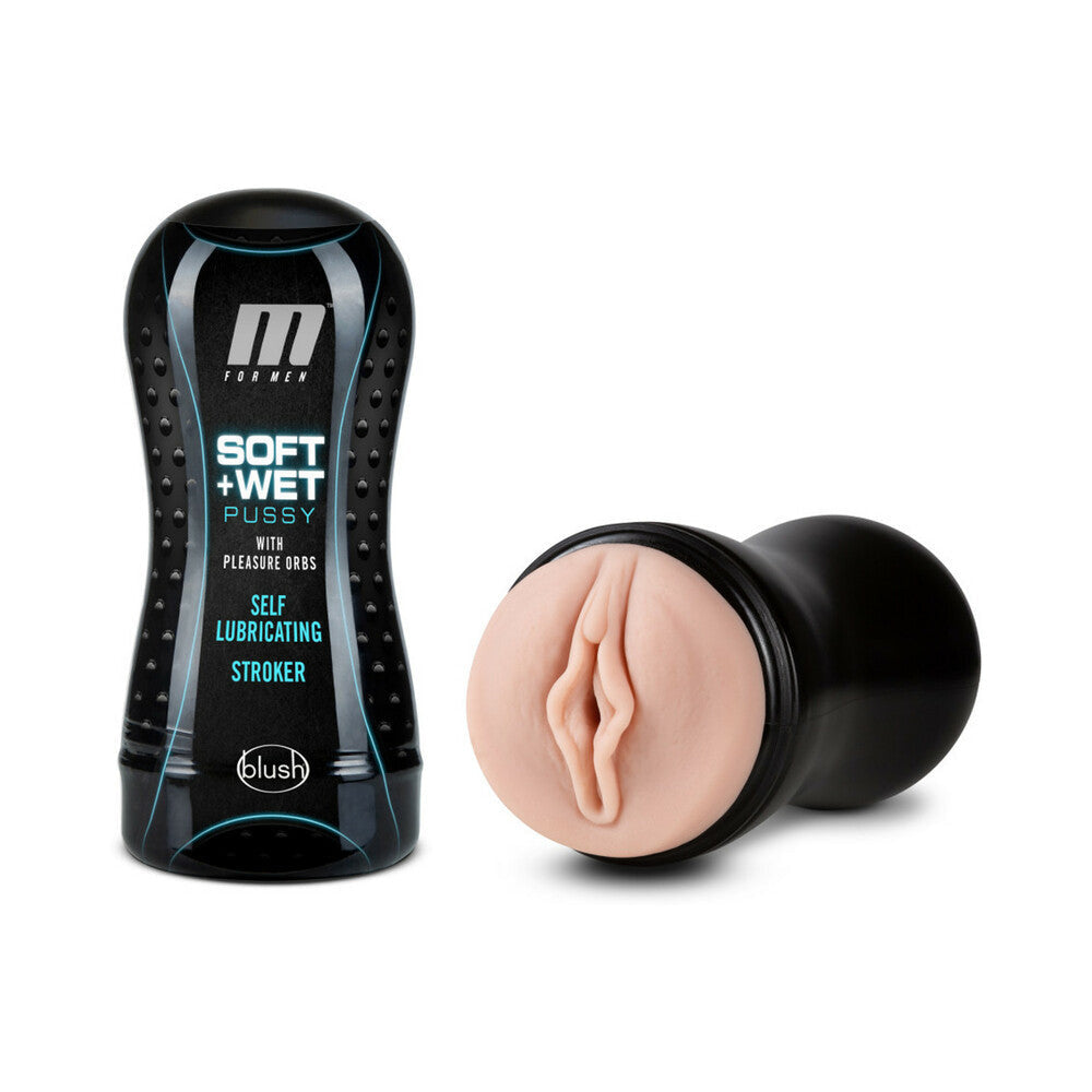 M for Men Self-Lubricating Vagina Stroker with Orbs-