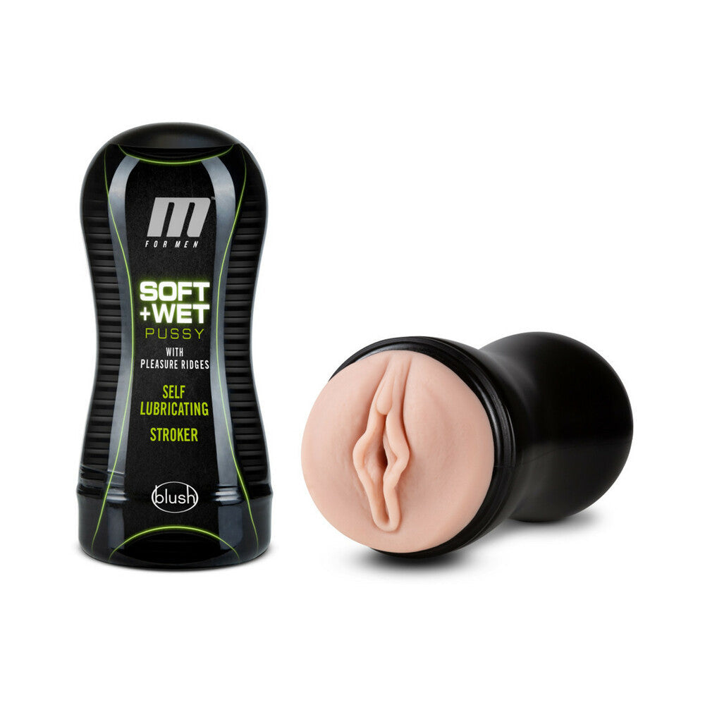 M for Men Self-Lubricating Vagina Stroker with Ridges-