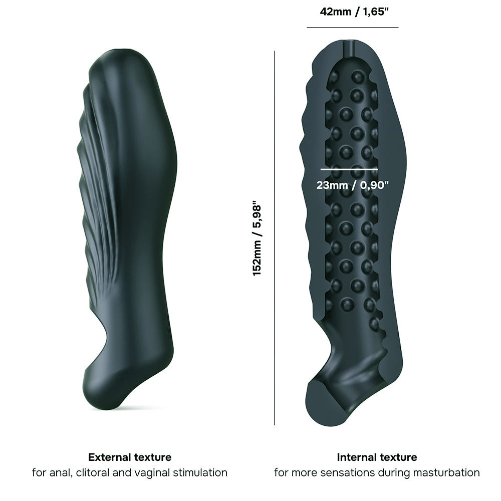 MAN WAN Ryzer Penis Extender and Soft Masturbating Sleeve-Black Plum-