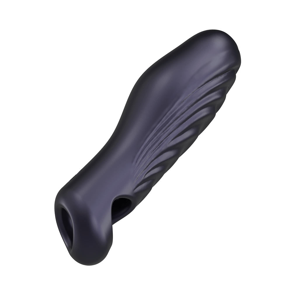 MAN WAN Ryzer Penis Extender and Soft Masturbating Sleeve-Black Plum-