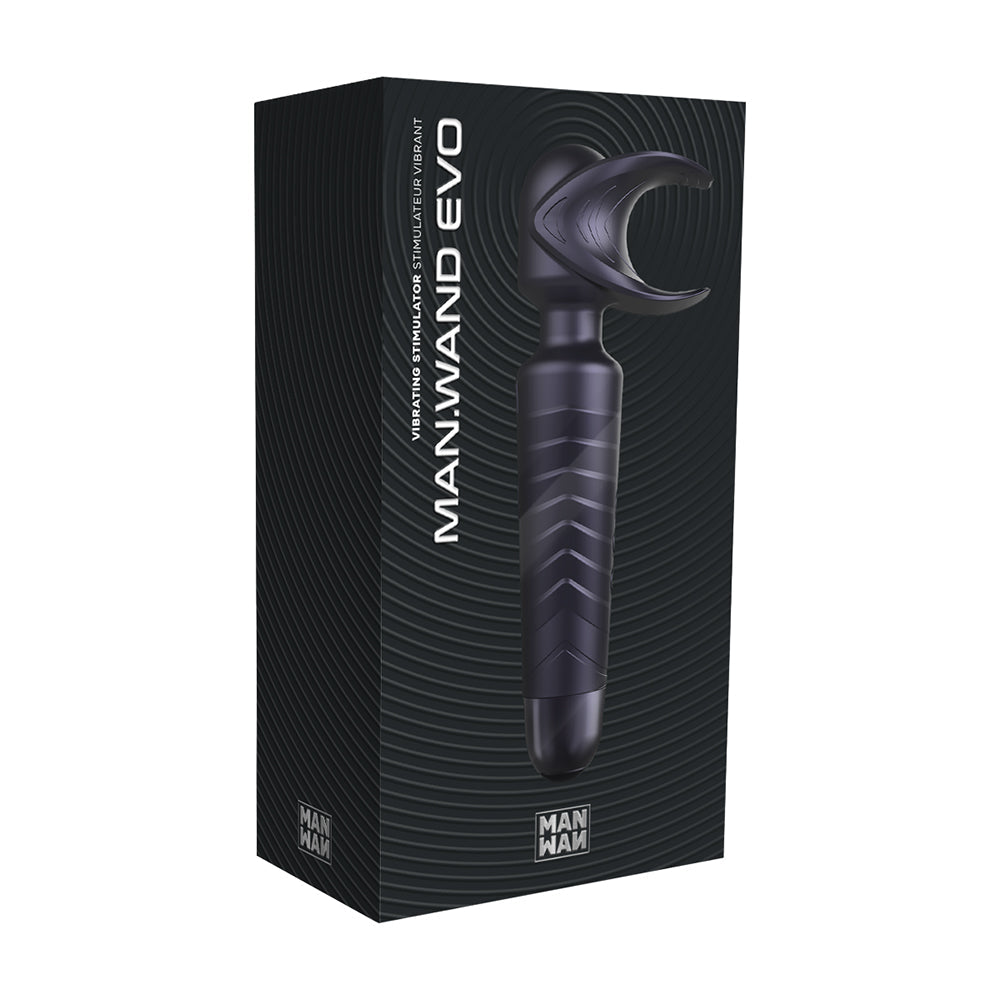Man Wand Evo 2-in-1 black plum box