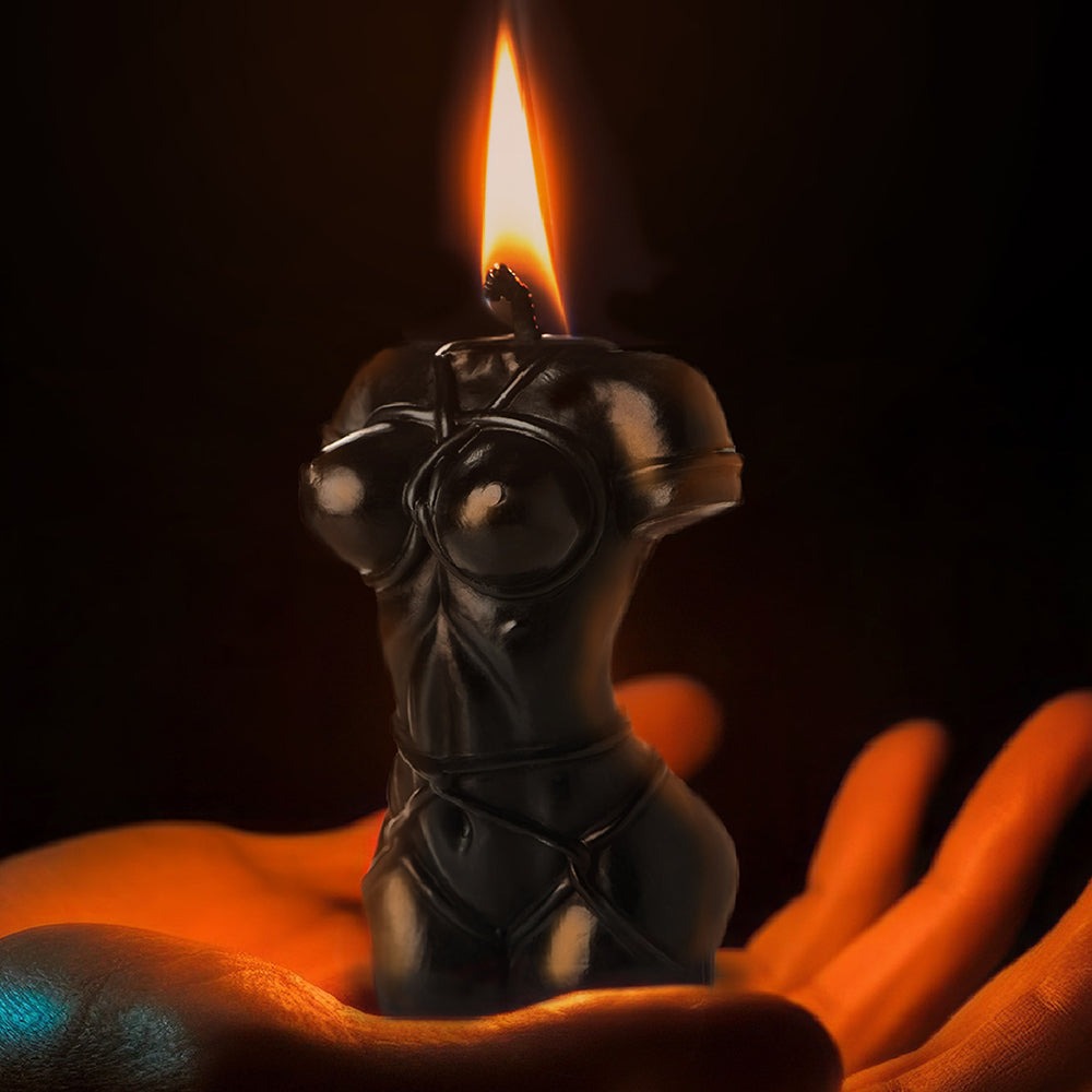 Master Series Bound Goddess Drip Candle-Black-