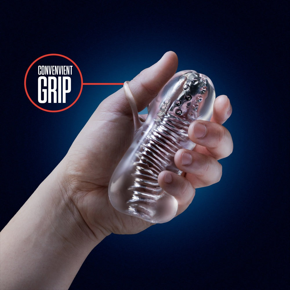 RIZE! Ribz Glow in the Dark Self-Lubricating Stroker Clear-