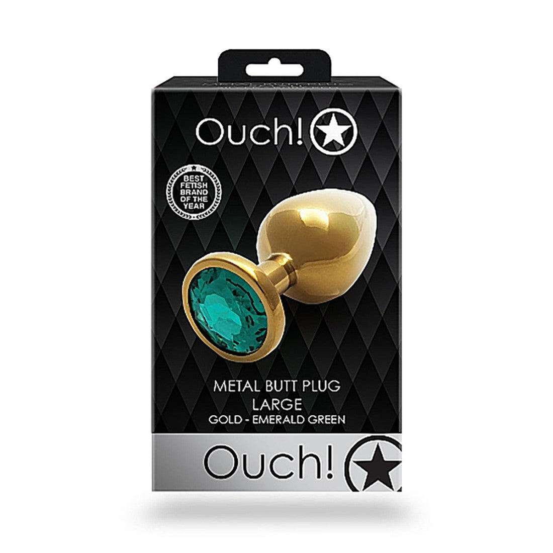 Shots Ouch Round Gem Butt Plug Large-Diamond-