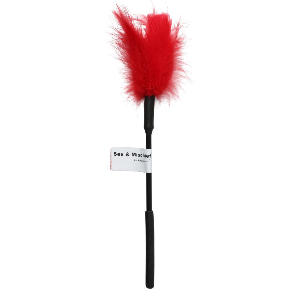 Sportsheets Sex & Mischief Feather Tickler-Red-