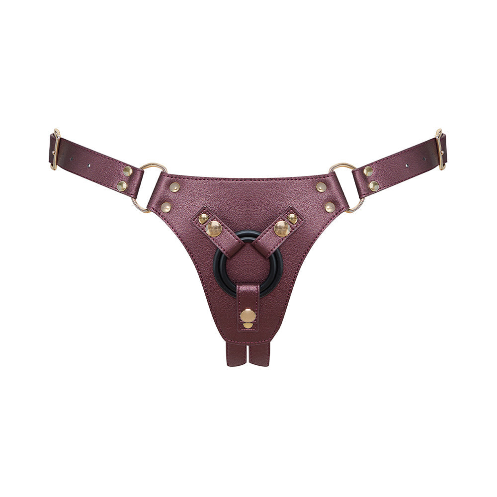 Strap-On-Me Leatherette Harness-Aubergine-