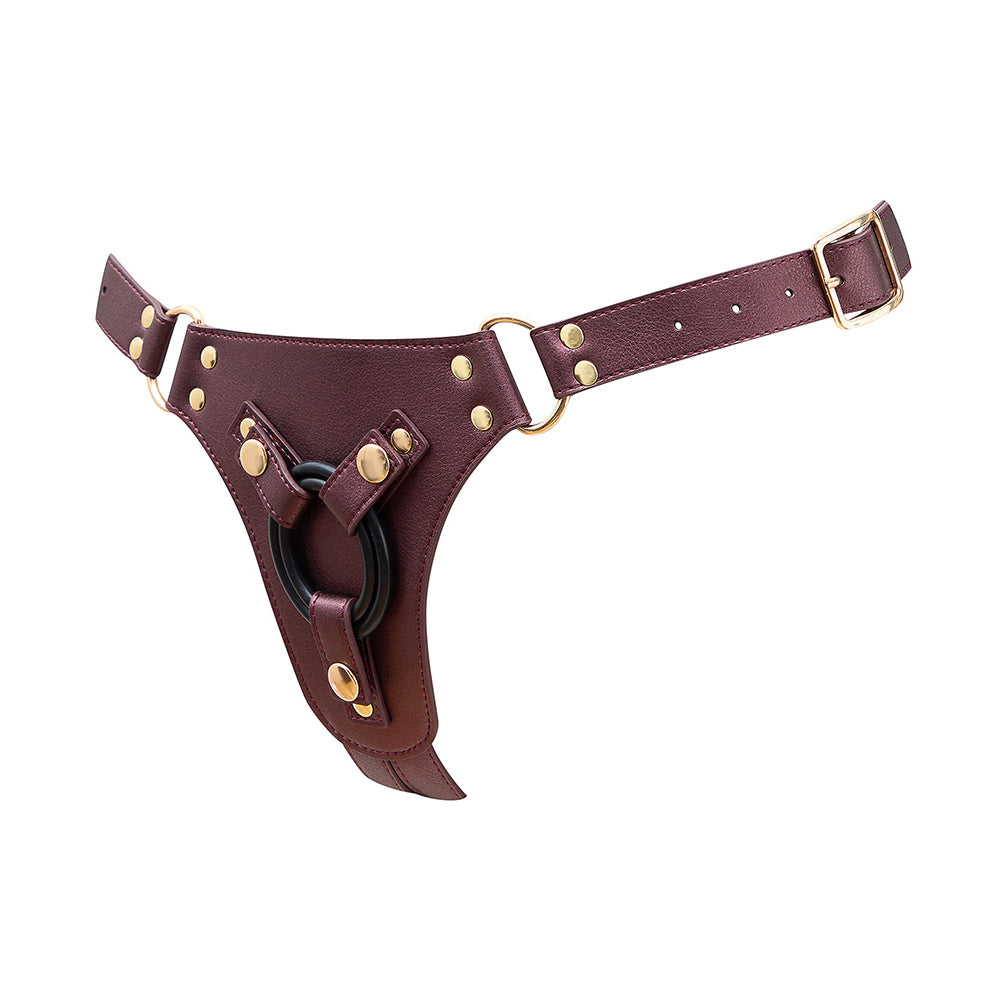 Strap-On-Me Leatherette Harness-Aubergine-